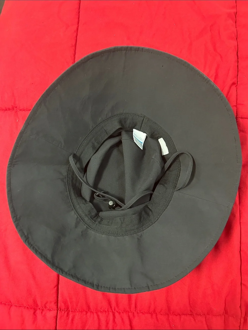 Columbia Womens Black Wide Brim Booney Bucket Hat Omni-Shield Sun Hat